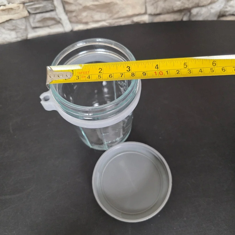 5 Pack 10oz Glass Overnight Oats Jars w/ Colored Lids‎ - No Spoons